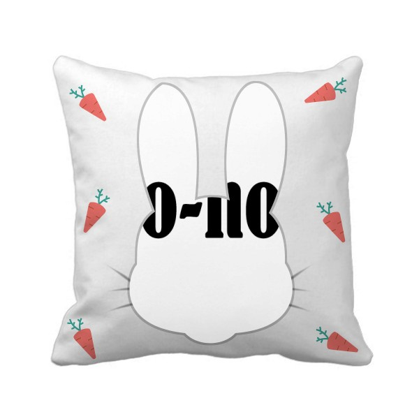 英语时尚风格文字自恋狂兔子方形抱枕靠枕沙发靠垫双面含芯礼物