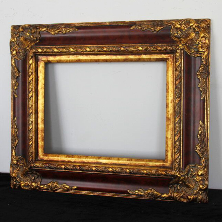 欧式风格实木油画框暗红色婚纱照相框实木框宽度12.5cm厚度5.5