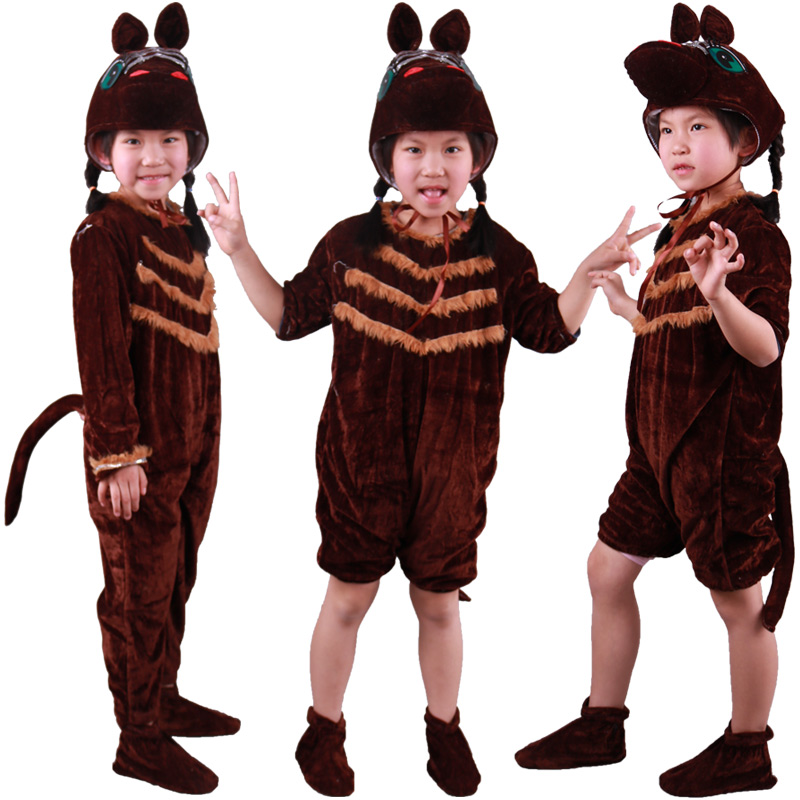 儿童小毛驴演出服幼儿园骡子卡通动物表演服装成人亲子驴舞蹈服饰