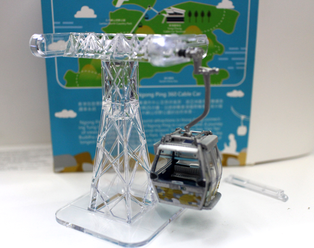 微影Tiny 1/76 香港昂坪360缆车模型水晶车厢观光车 精美礼品摆件