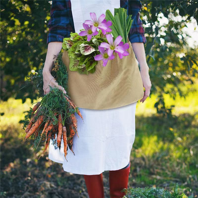 新款采摘袋户外露营野餐务农果园菜园多功能收纳袋便携腰挂束口袋