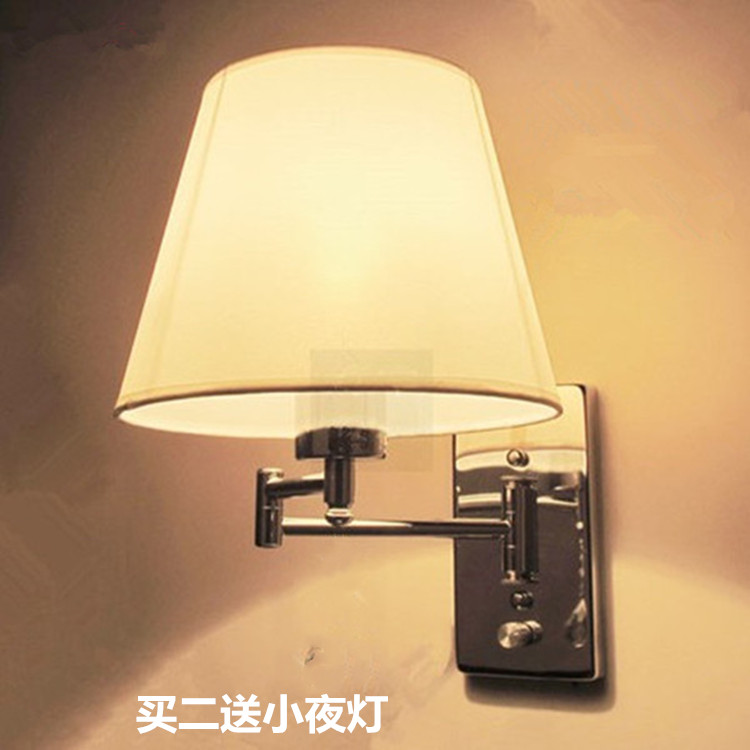 新中式可调光壁灯个性卧室床头灯可活动大气酒店宾馆房间阅读灯