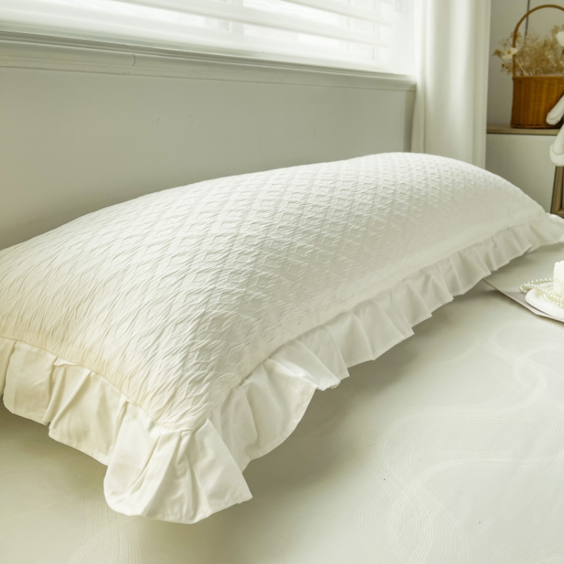简约风纯色双人长枕套枕头套枕头罩加长款1.5米1.8m1.2情侣内胆套