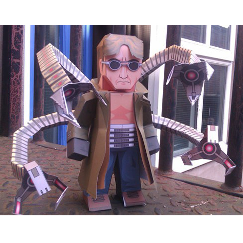 章鱼博士蜘蛛侠反派3d立体纸模型DIY手工制作儿童益智折纸玩具