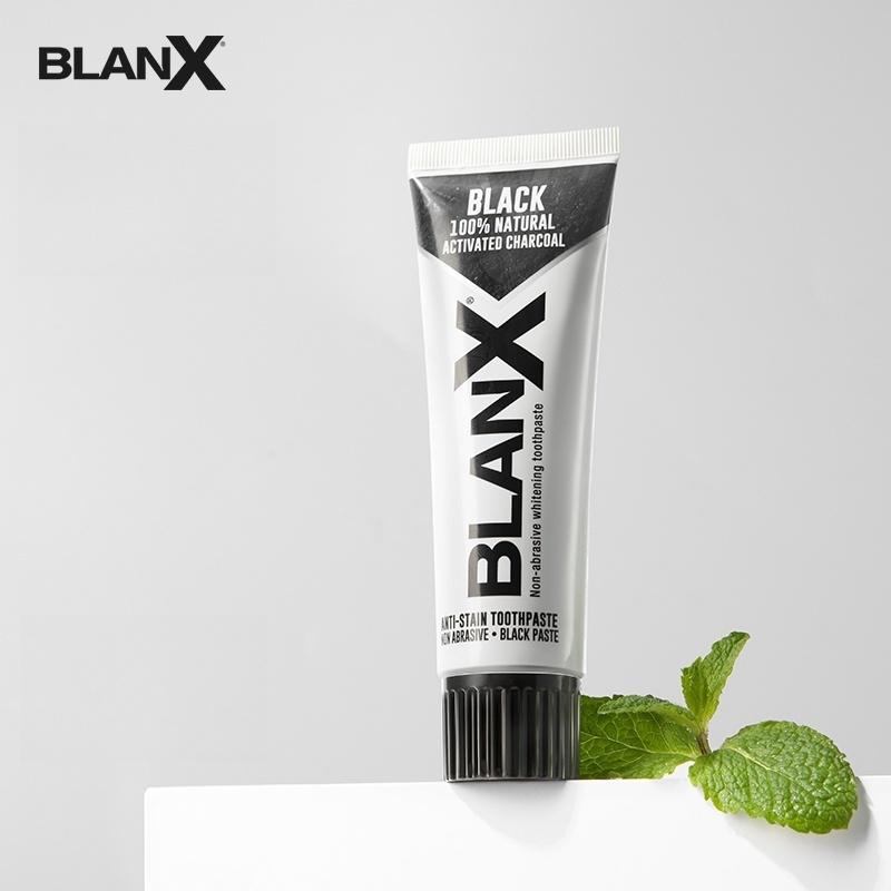 意大利Blanx倍林斯牙膏75ml竹萃香甜椰椰子味北极地衣薄荷活性炭