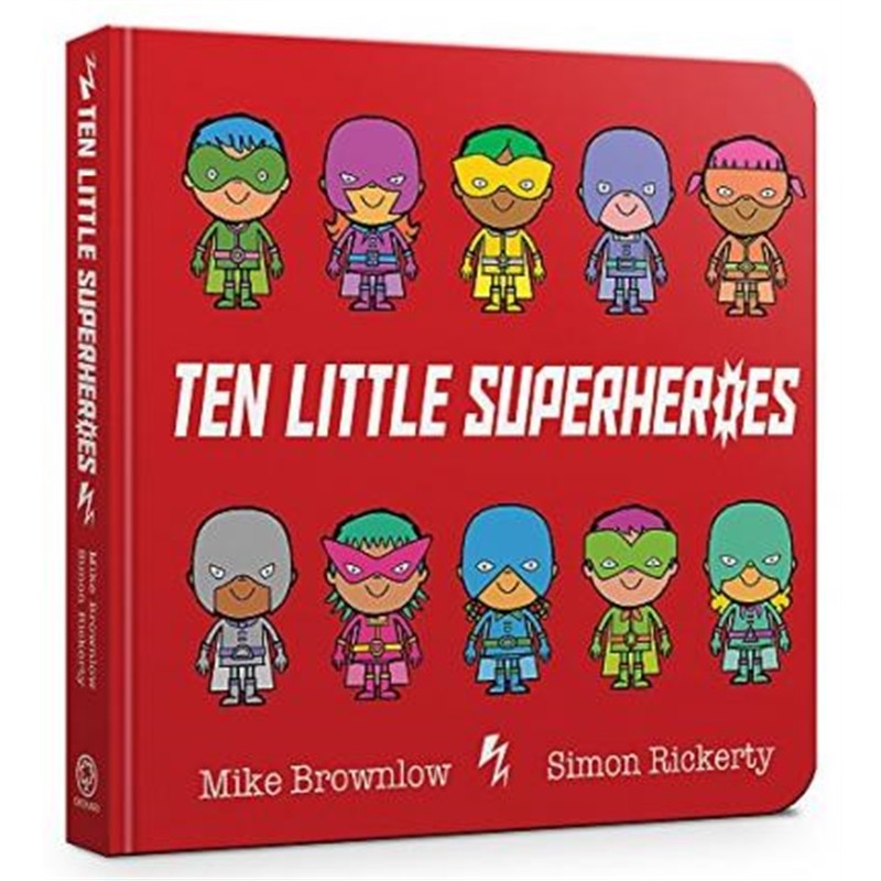 进口英文原版 Ten Little Superheroes Board Book 十个小超级英雄板书 儿童英语启蒙阅读绘本故事书