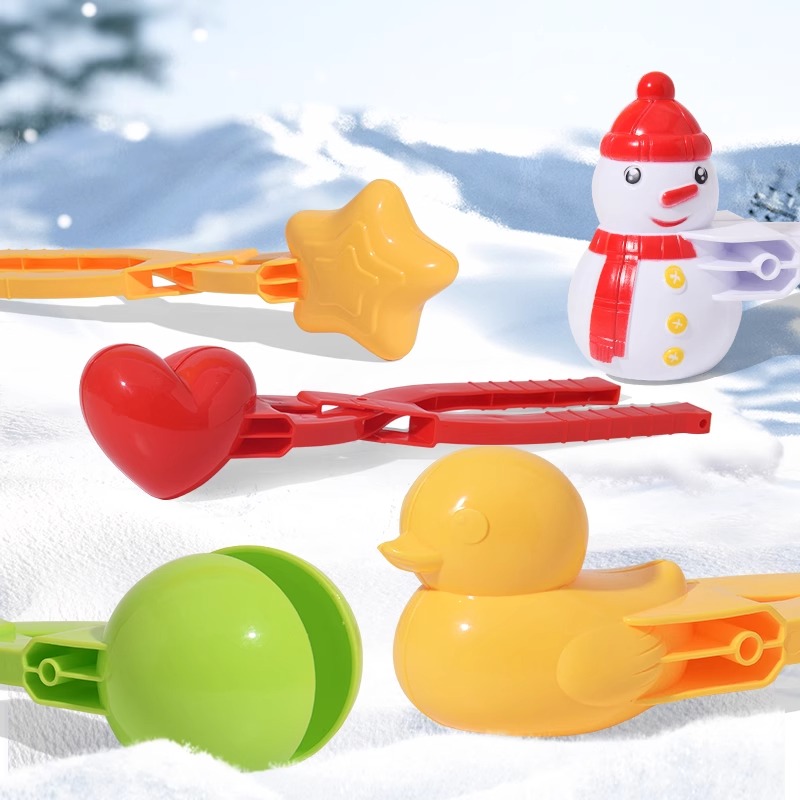 雪球夹子玩具儿童打雪仗小鸭子模具夹雪球神器冬天玩雪堆雪人装备