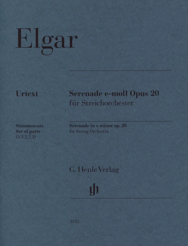 埃尔加 弦乐小夜曲 e小调 op20 室内管弦乐团 亨乐原版乐谱书 Elgar Serenade e Moll Chamber Orchestra HN3312