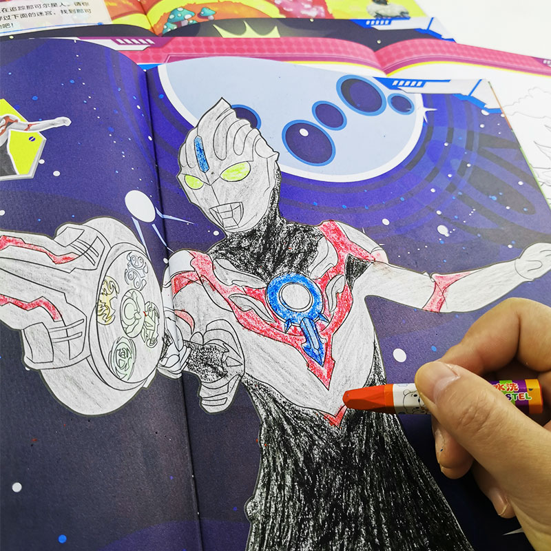 欧布奥特曼画画本涂色本绘画册幼儿童男孩卡通动漫填色涂鸦图画本