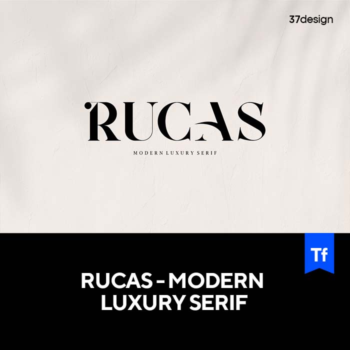 RUCAS 复古衬线英文字体品牌logo标识排版版式字体安装下载mac