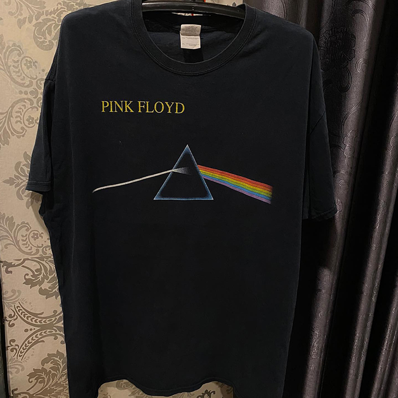 Pink Floyd平克弗洛伊德月之暗面摇滚乐队vintage复古男女短袖T恤