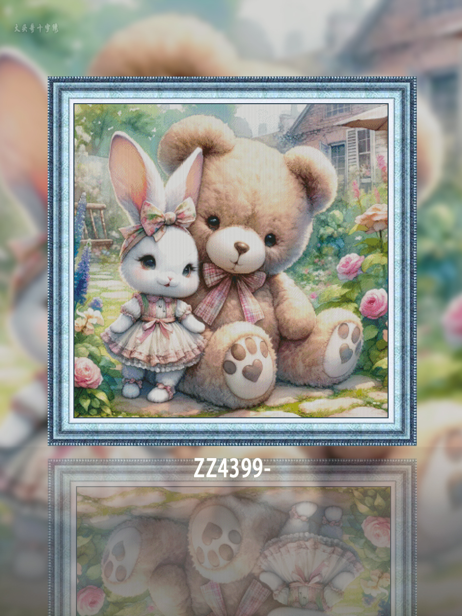 【ZZ4399-相依】十字绣2024新款欧式油画自己绣小幅人物可爱动物