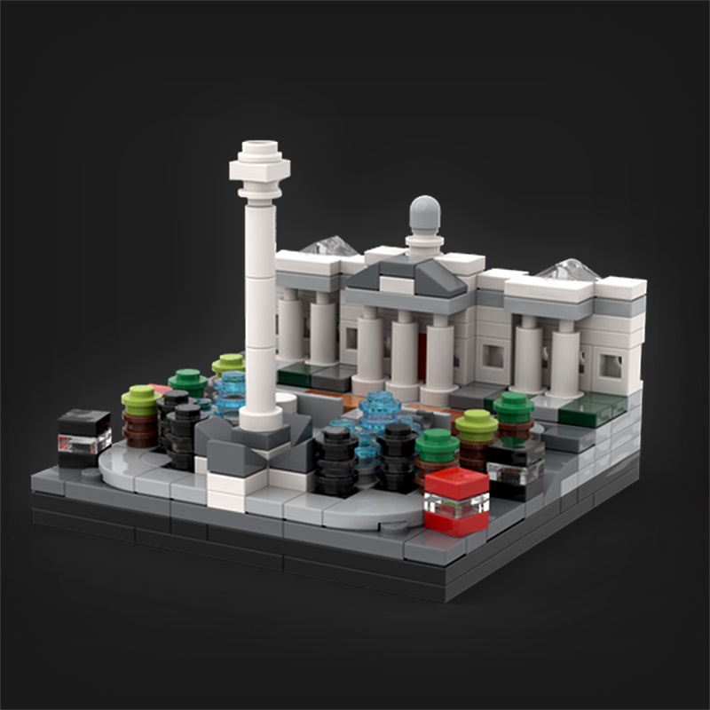 积木玩家MOC迷你特拉法加广场街景摆件拼装组装模型乐高玩具手办