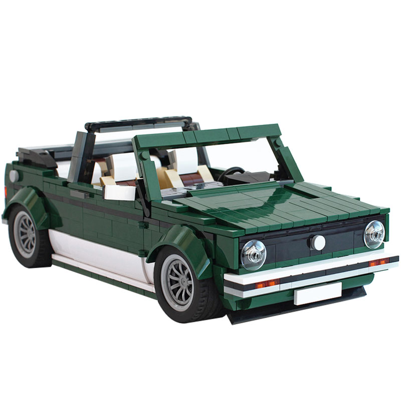 MOC-26778大众高尔夫Mk1敞篷 汽车跑车适用乐高拼装模型积木玩具