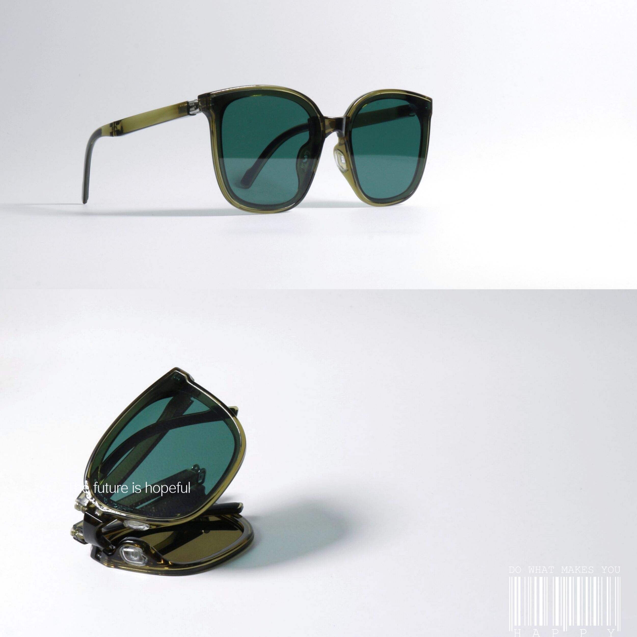 韩版防晒可折叠墨镜UV400防紫外线高级感高街风尼龙镜片太阳眼镜
