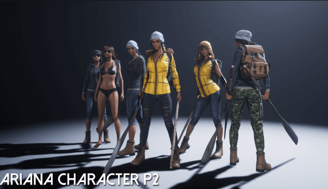 虚幻UE5角色女性角色第三人称游戏角色模块化可定制蓝图动作完整