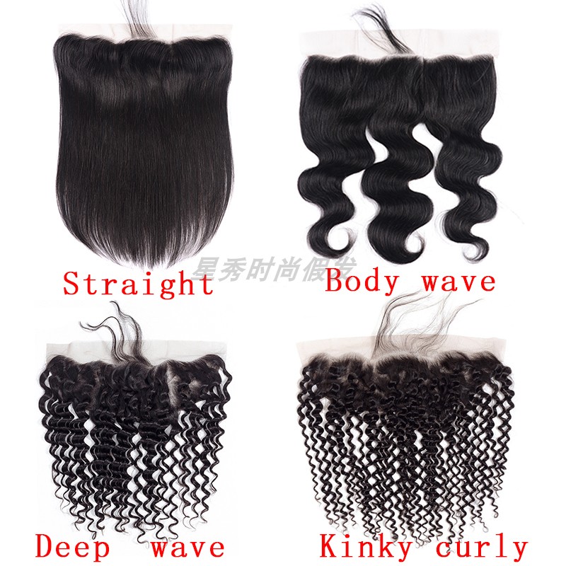 13*4 Lace frontal straight human hair  ear to ear closure