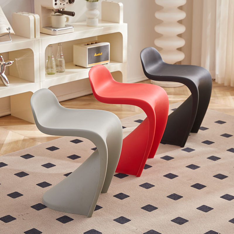 可叠放加厚塑料凳子家用现代简约潘东椅结实耐用商用餐桌备用板凳