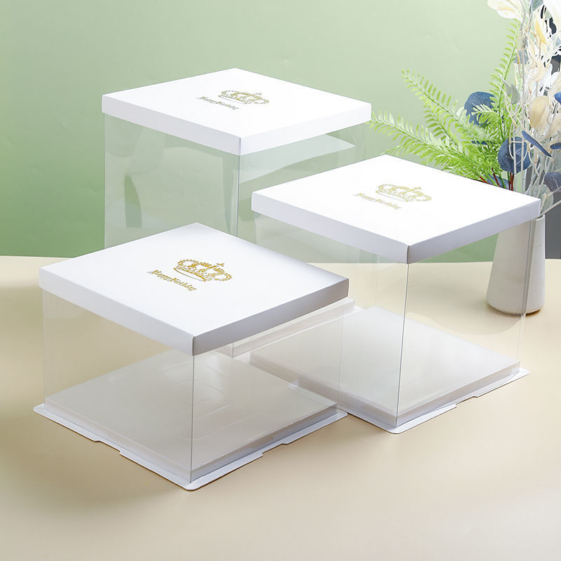 生日蛋糕盒子包装盒透明4寸14寸16寸厂家直销超大尺寸网红蛋糕盒