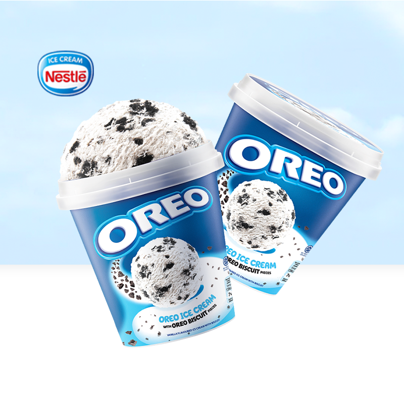 【两桶装】奥利奥 (Oreo)冰淇淋桶香草进口奶油冰淇淋原装进口