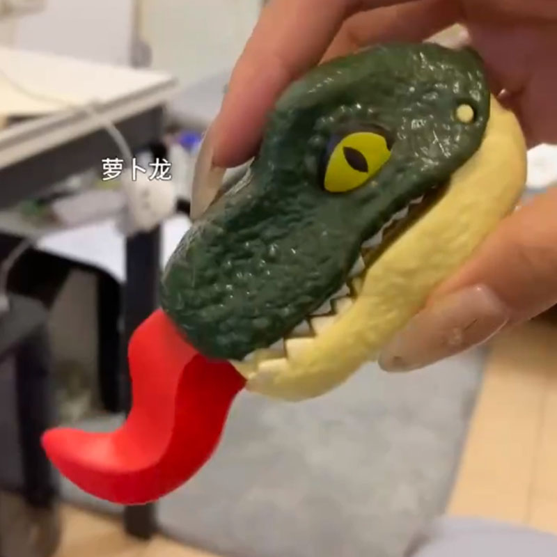 抖音同款恐龙扛狼鳄鱼新出的萝卜刀哥斯拉玩具正版罗卜布家族