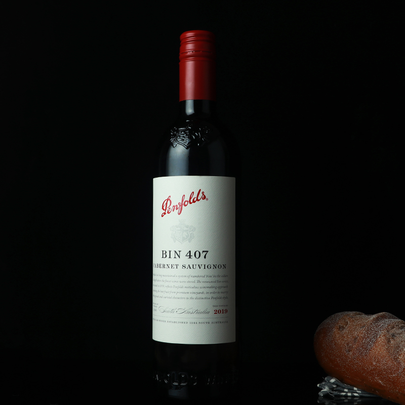 奔富BIN407红酒赤霞珠原瓶原装进口正品 750ml  2021年份木塞