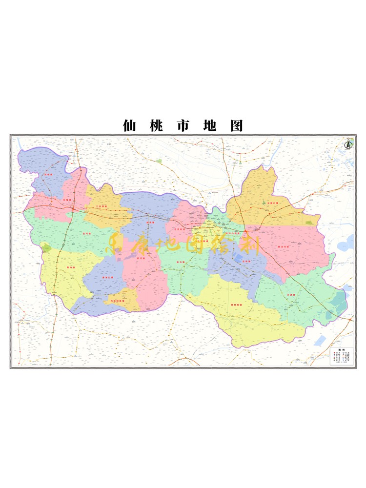 仙桃市城区地图高清版