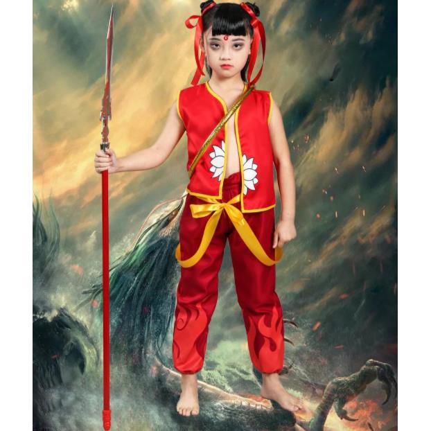 西游记红孩儿服装道具大战哪咤魔童降世衣服全套六一儿童节表演出