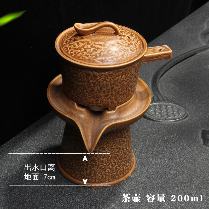 懒人石磨半自动功夫茶具套装陶瓷创意个性家用泡茶器茶壶茶杯整套