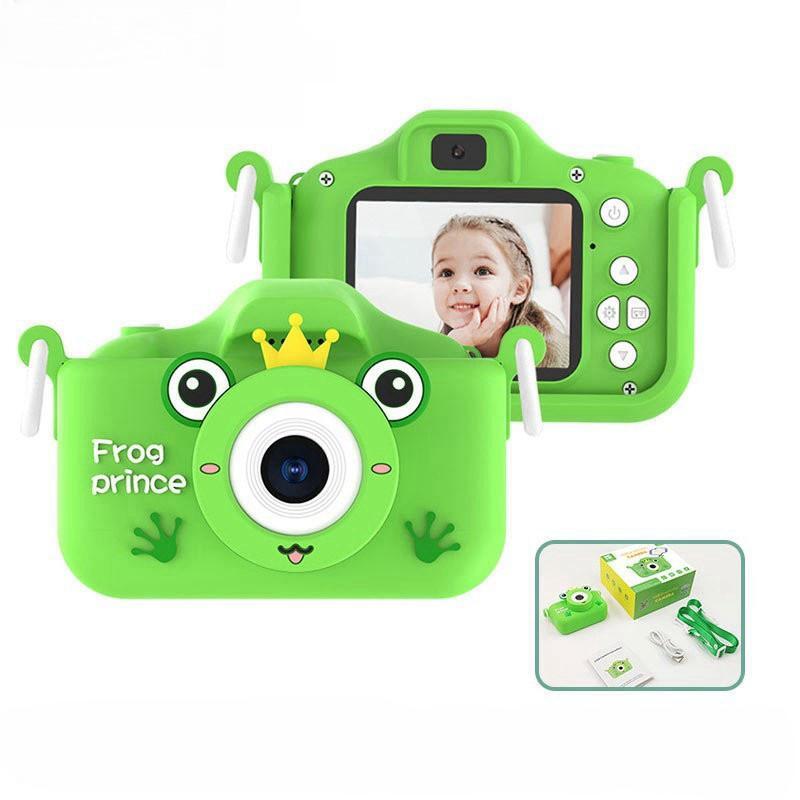 新款儿童相机青蛙王子可拍照录像高清单反照相机卡通玩具相机双摄