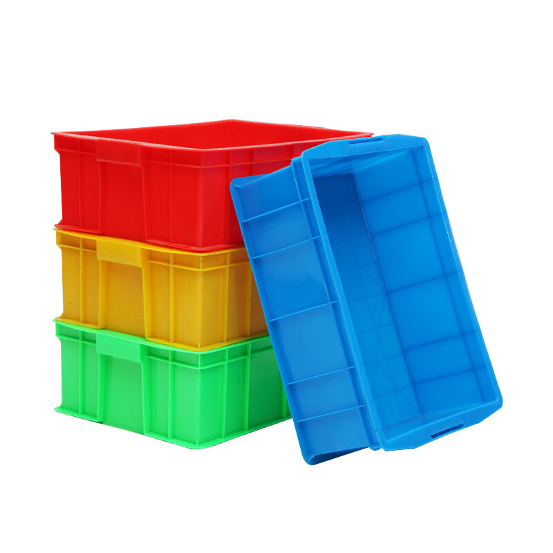 455塑料周转箱蓝色储物转运箱纯新料HDPE物料盒长方形塑料箱