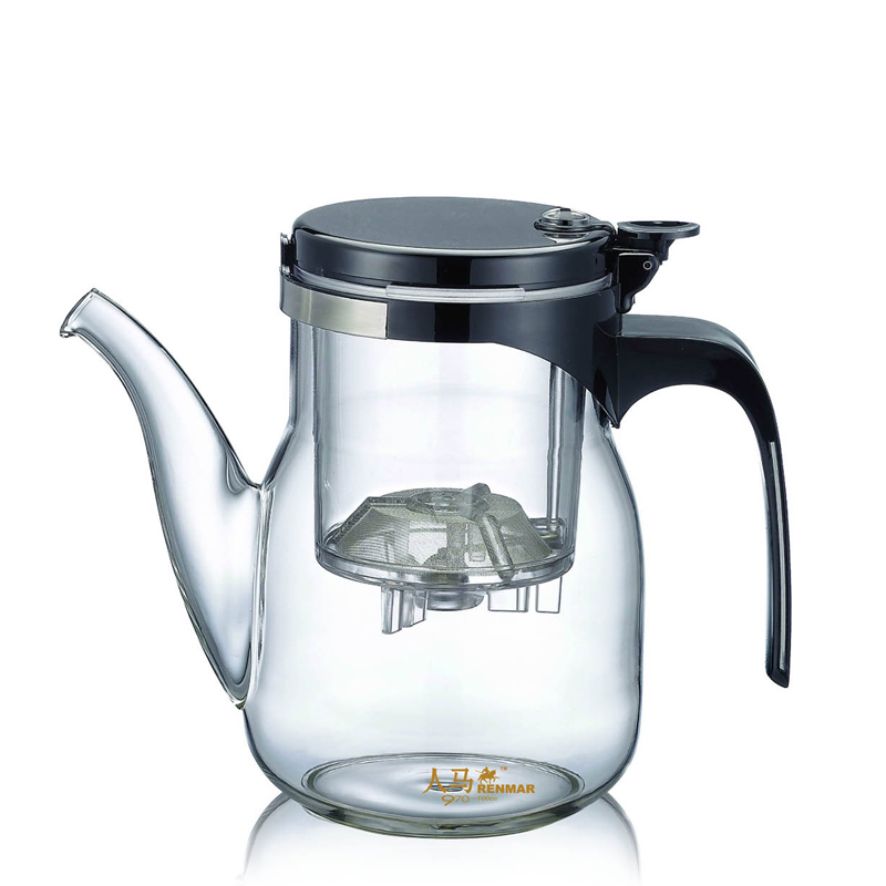 人马品牌飘逸杯泡茶壶家用沏茶过滤冲茶器茶水分离玻璃茶壶套装茶