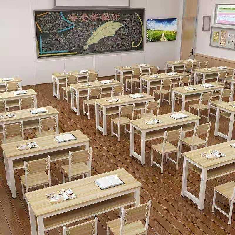 中学生课桌椅书桌茶桌一体带抽屉的美术绘画桌组合培训班高