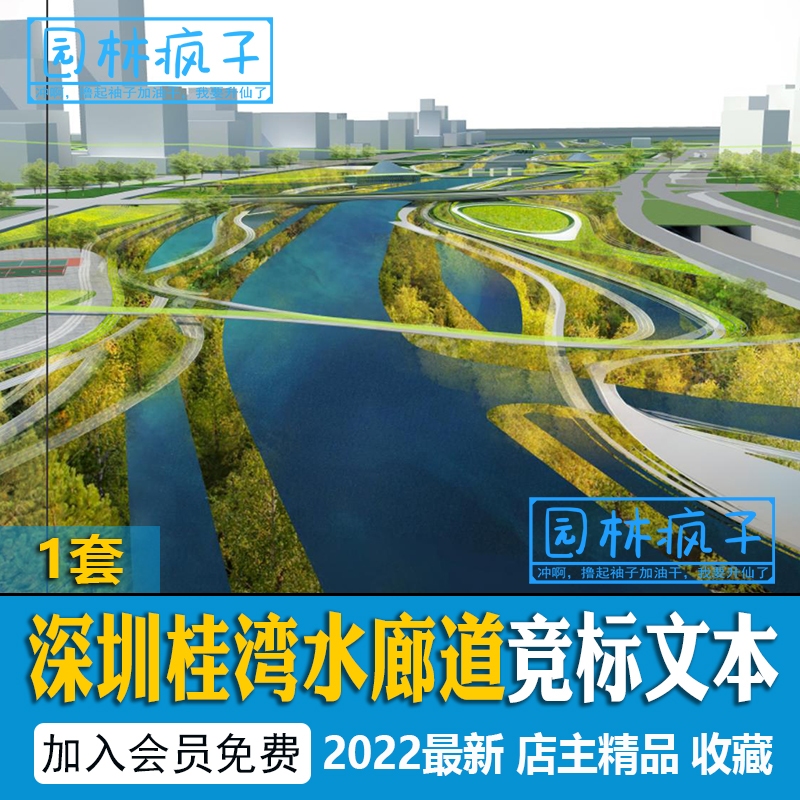 WB100深圳前海桂湾公园滨水湿地绿地一河两岸国际竞赛方案文本