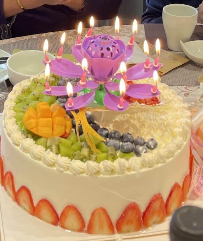 会唱歌的生日蜡烛生日快乐音乐蜡烛双层旋转生日蛋糕蜡烛花朵
