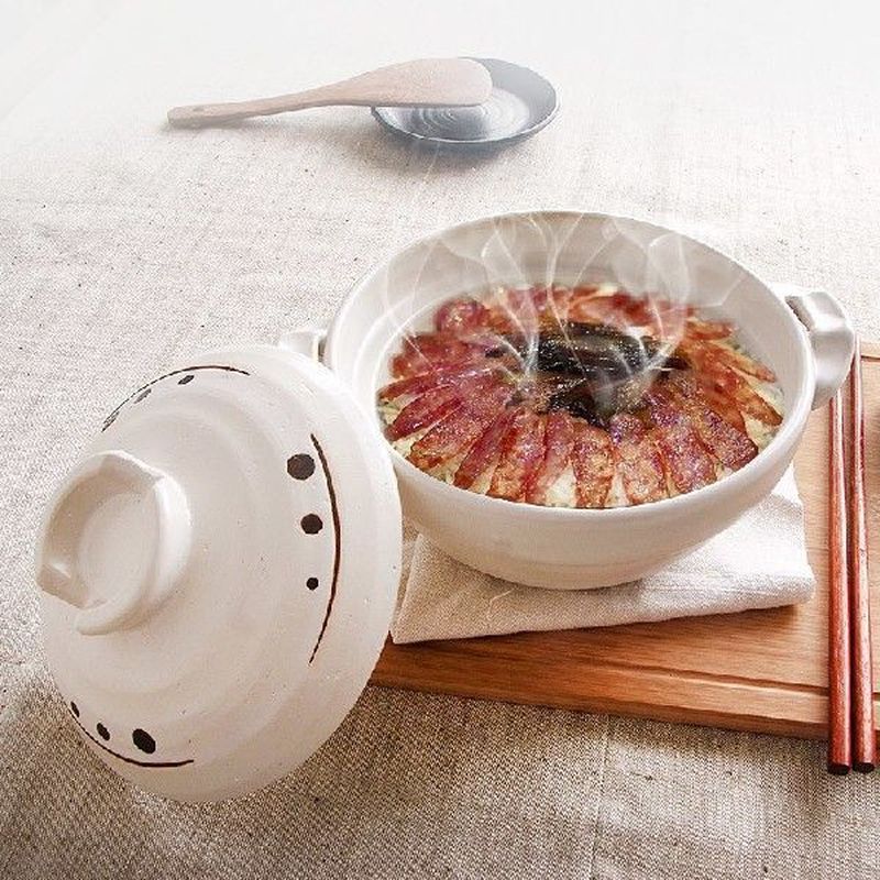 Casserole congee noodle fire ceramic stone pot mix rice