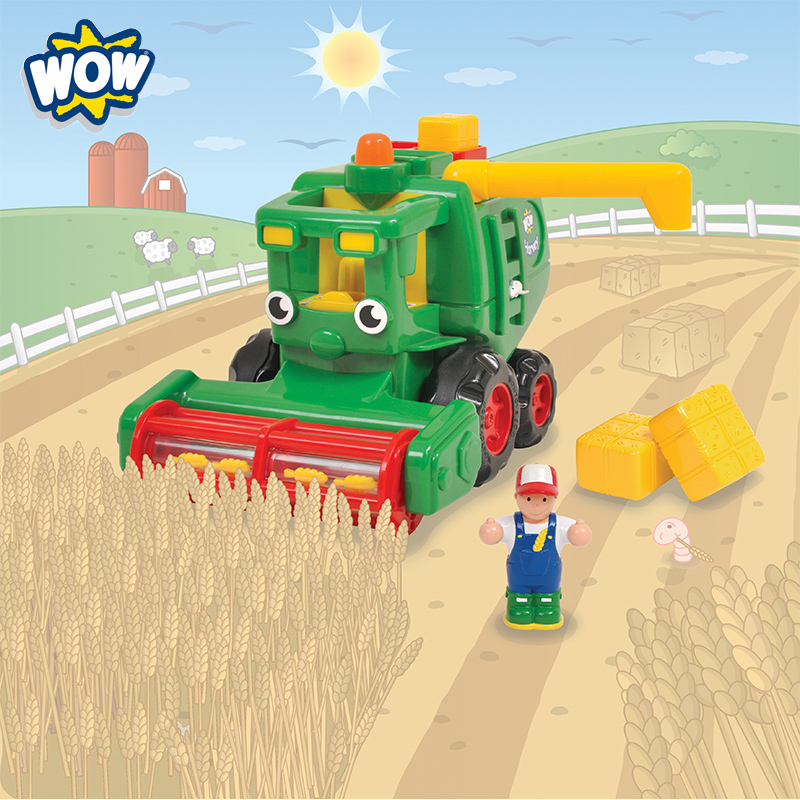 英国惊奇WOW儿童收割机哈维益智工程机械惯性玩具汽车农场运输车