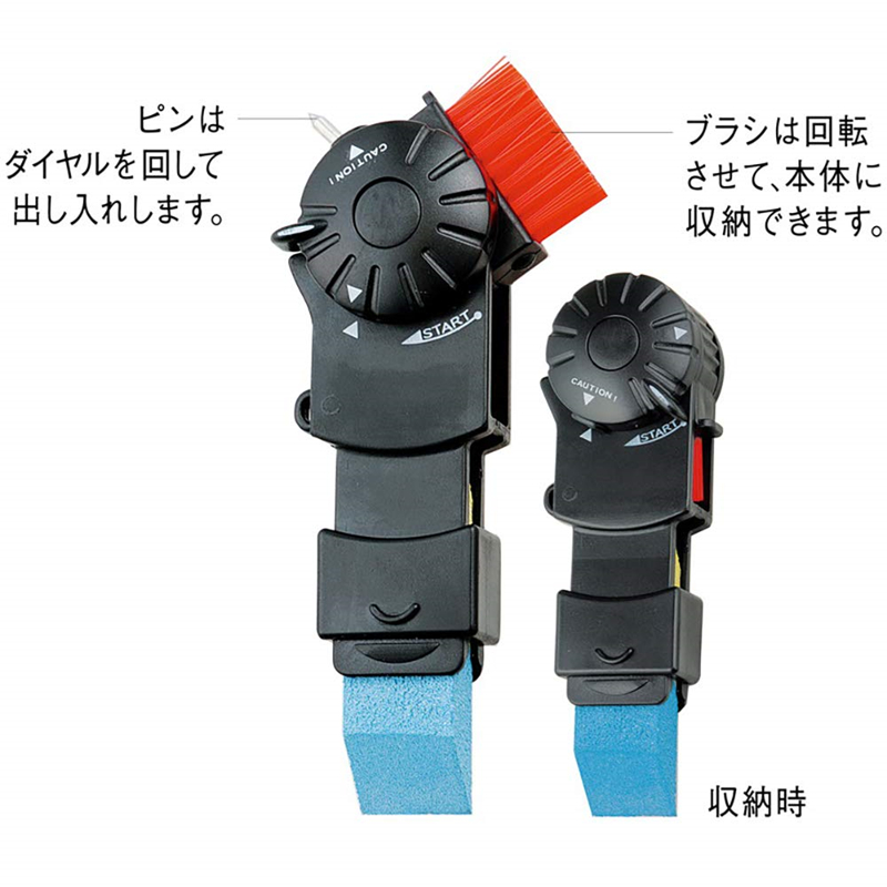 日本进口DAIYA伸缩多功能高尔夫球杆面刷三合一清洁保养维护工具