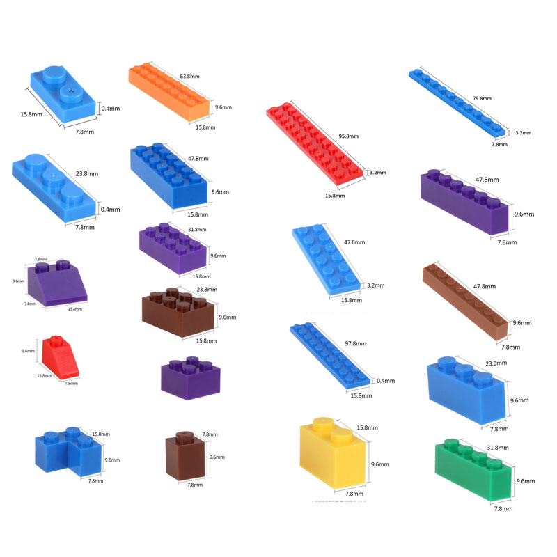 DIY拼装拼插玩具散装散件小颗粒积木基础件配件零件兼容乐高散块