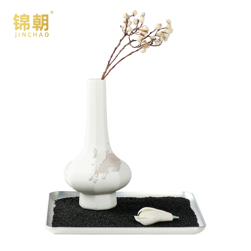 新中式禅意陶瓷花瓶陈设饰品售楼处客厅茶几桌面家居软装饰品摆件
