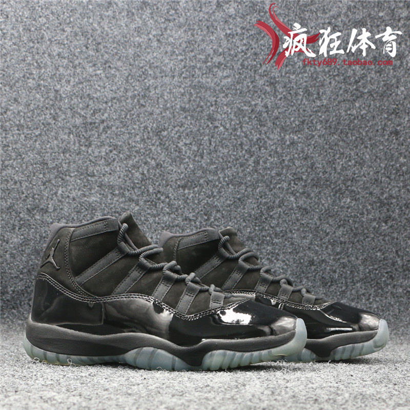 Air Jordan 11 AJ11乔11伽马蓝黑武士黑魂黑猫篮球鞋 378037-005