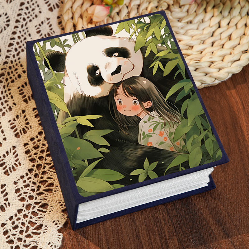 可爱熊猫小相册本纪念册大容量情侣宝宝照片5寸6寸7六收纳影集簿