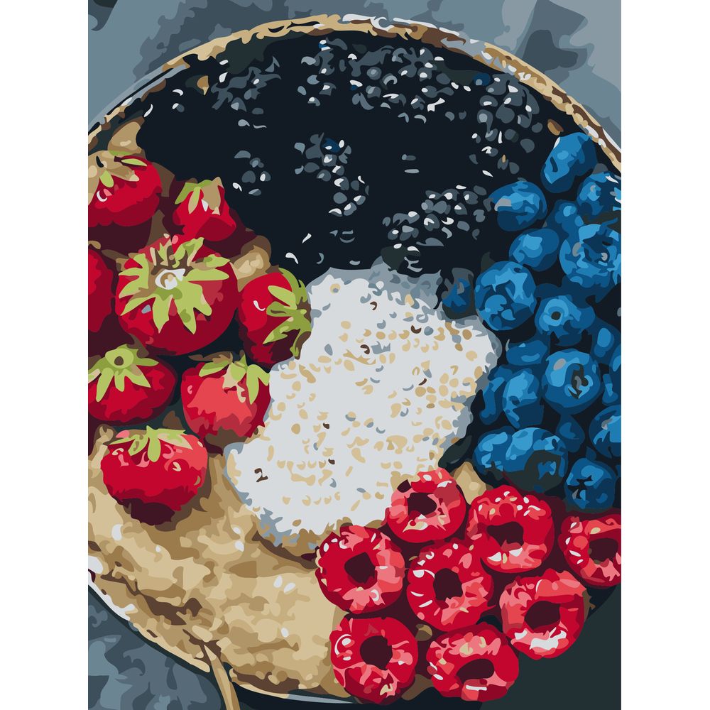 DIY数字油画材料包自己填色各种各样水果甜品蛋糕现代家居装饰画