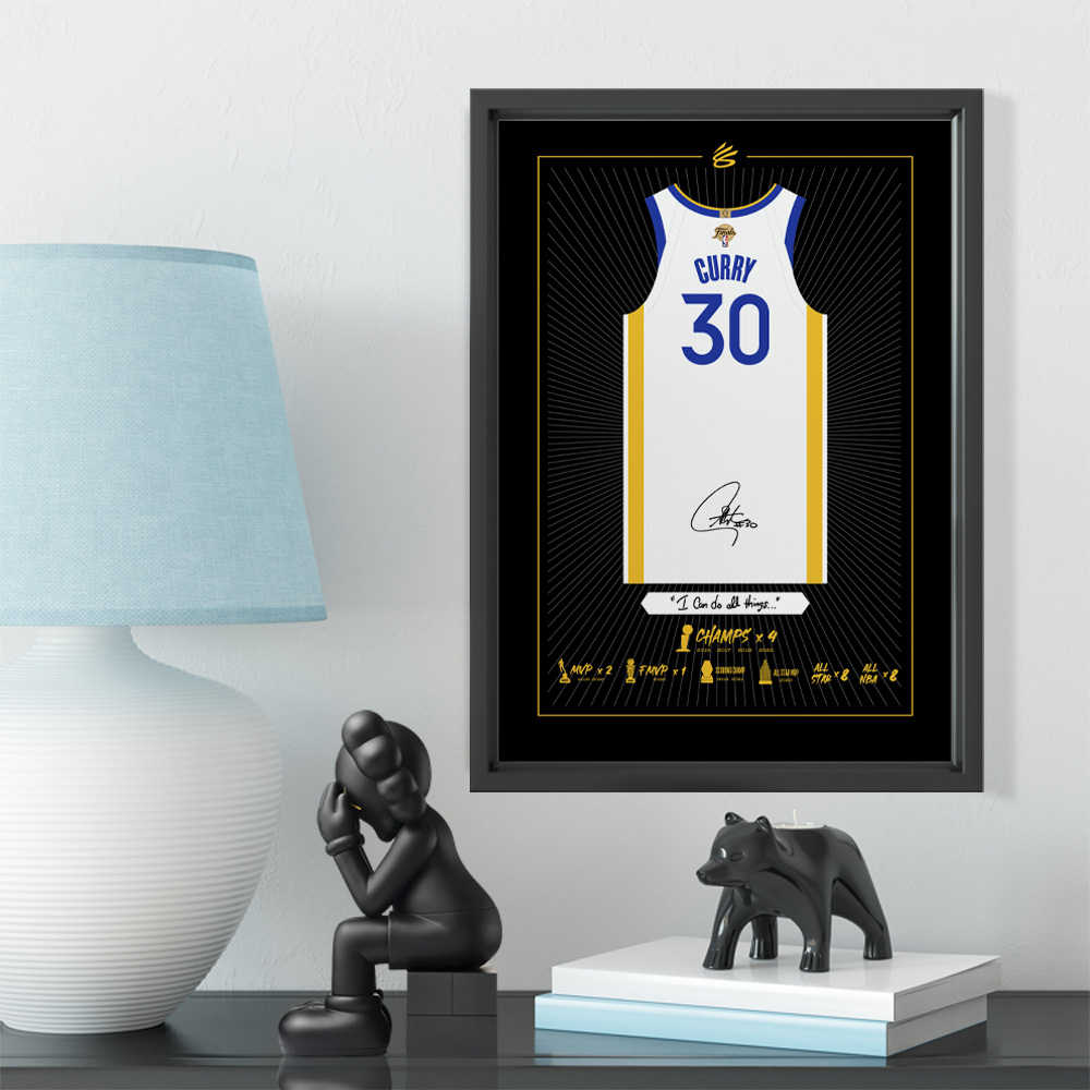 勇士库里生涯荣誉时刻照片墙相框篮球迷生日礼物体育彩店家居壁画