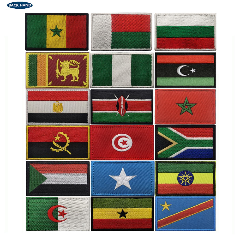 非洲国家南非埃及肯尼亚刚果尼日利亚安哥拉旗臂章国旗魔术贴章