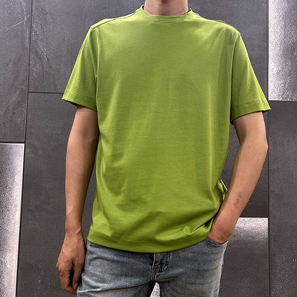 苏匹马棉高品质男士修身款双纱零触感6片立体裁剪纯色简单小白T恤