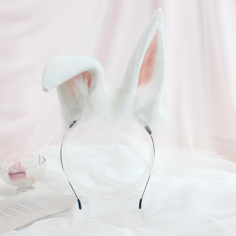 【现货】兔子耳朵KC 仿真兽耳 兔耳发箍 Lolita发饰 瑞本兔小物