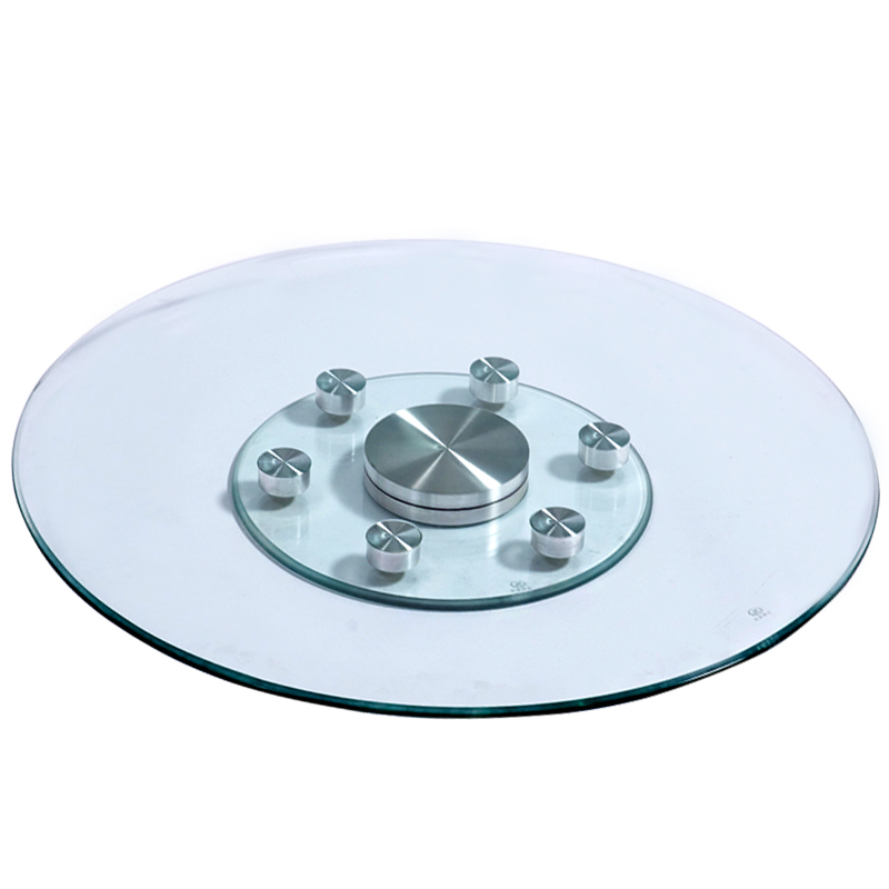 餐桌转盘钢化玻璃圆桌转盘底座饭桌餐桌玻璃转盘圆桌钢化玻璃家用