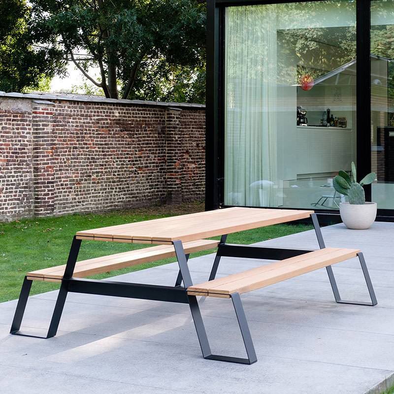 公园户外桌椅现代简约休闲椅桌椅园林景区组合长条椅成品桌凳厂家