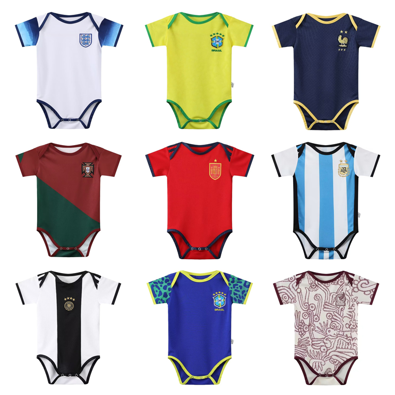 新款巴西2022主场婴儿球衣阿根廷国家队法国德国英格兰足球服包邮